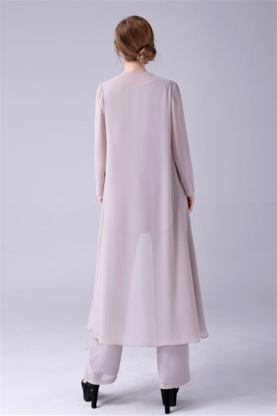 Sleeveless strap jewel casual mother's suit