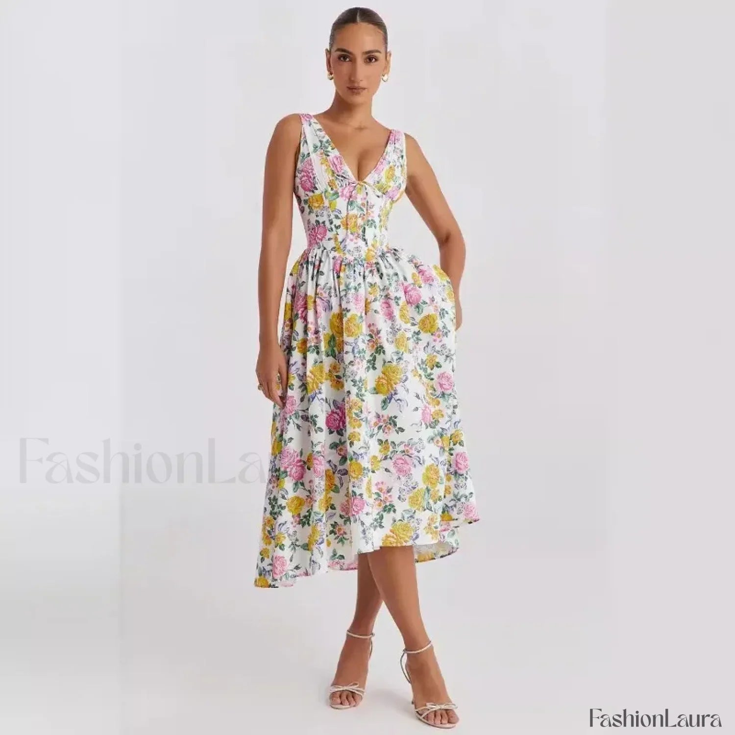 Tailored Slimming V Neck Dress for Modern Fashion Wear Boutique Fashion Style