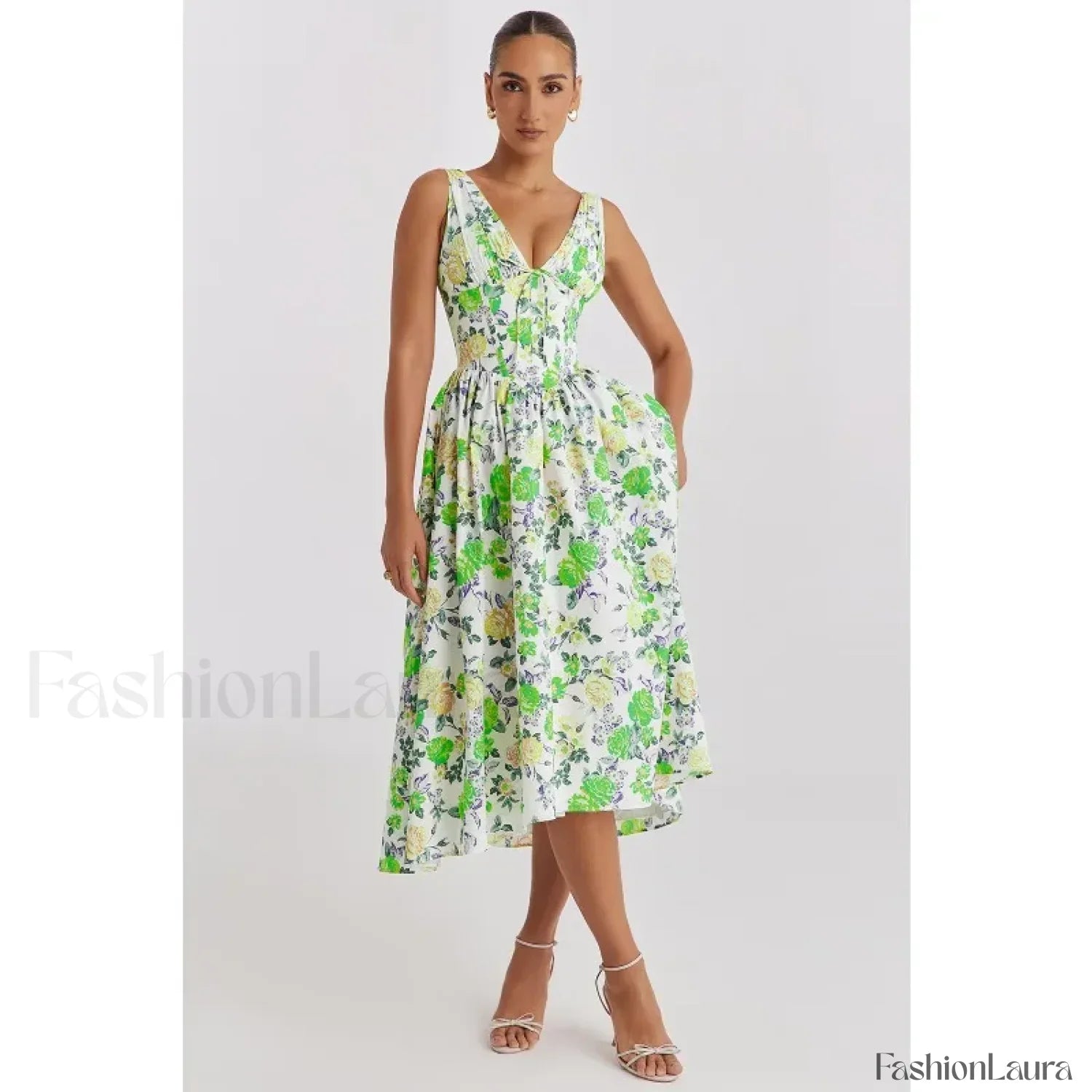 Tailored Slimming V Neck Dress for Modern Fashion Wear Boutique Fashion Style