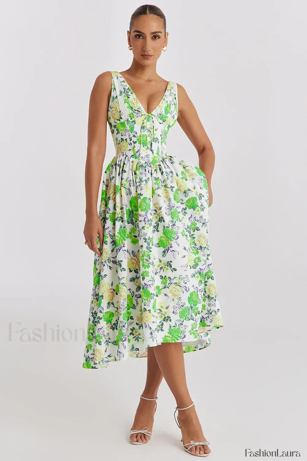 Tailored Slimming V Neck Dress for Modern Fashion Wear Boutique Fashion Style