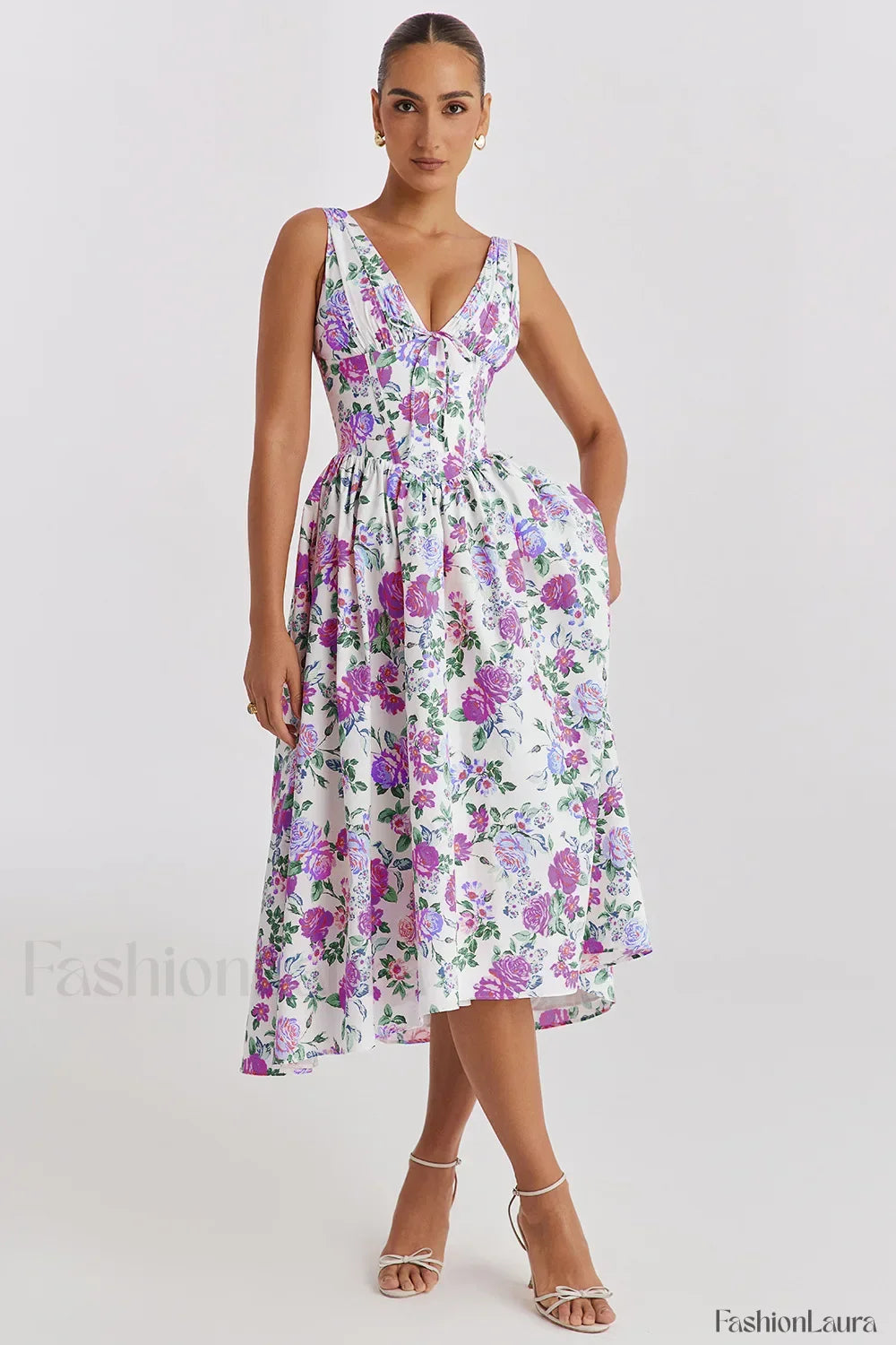 Tailored Slimming V Neck Dress for Modern Fashion Wear Boutique Fashion Style