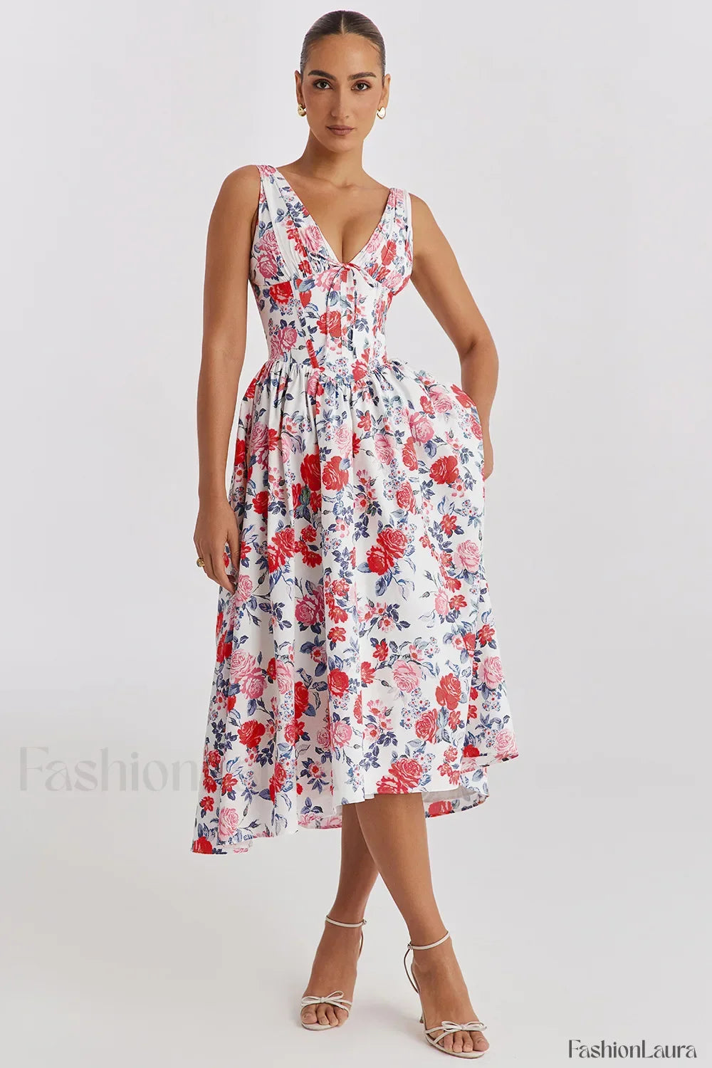 Tailored Slimming V Neck Dress for Modern Fashion Wear Boutique Fashion Style