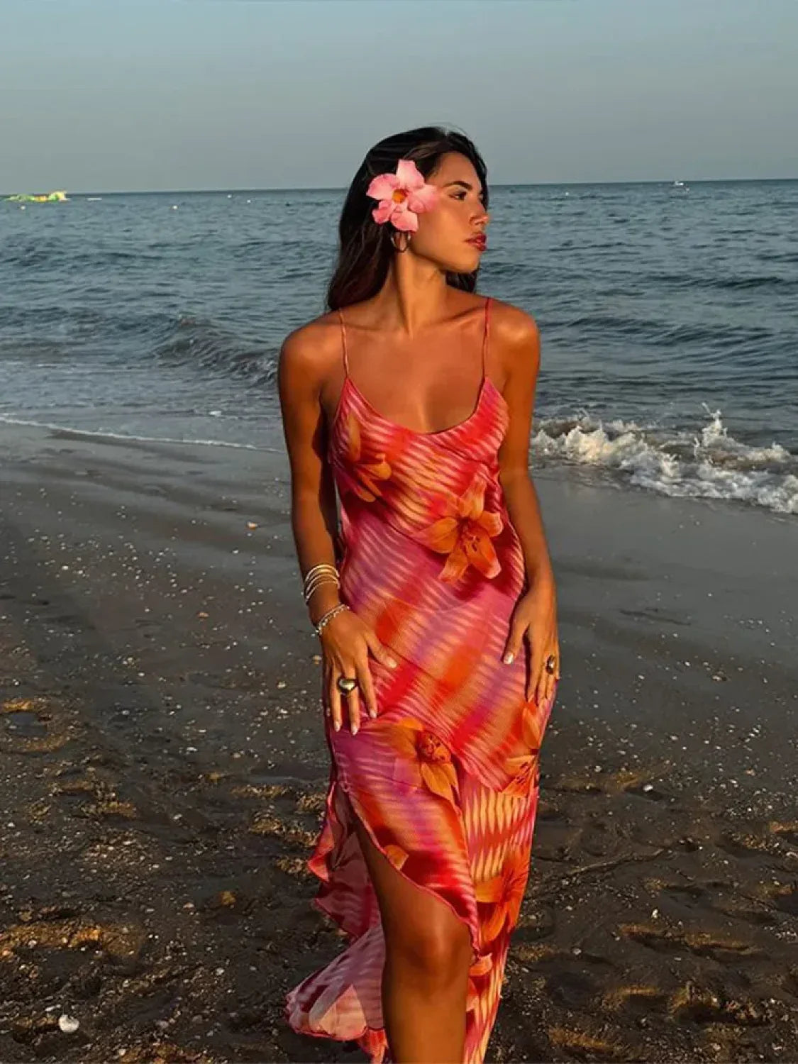 Sling Lace Up Dress with Minimalist Everyday Styling Boutique Fashion Style