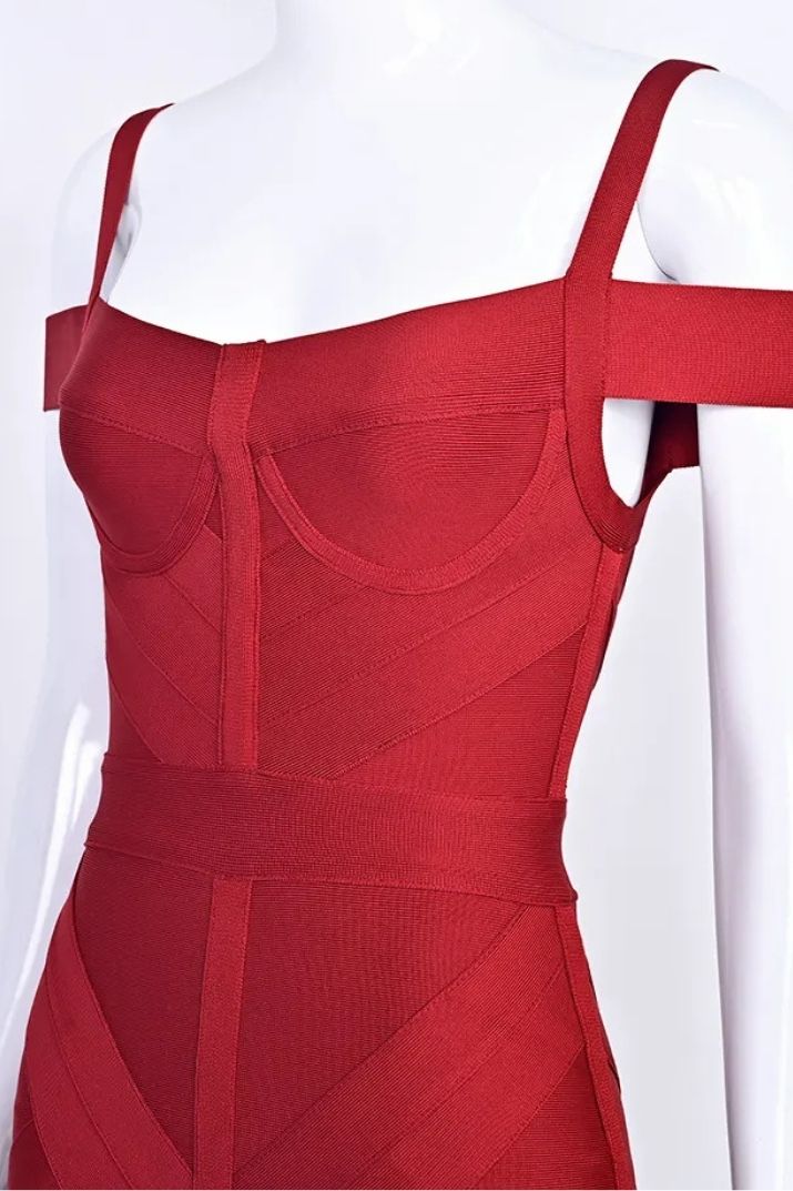 Sophia Bandage Dress - Lipstick Red