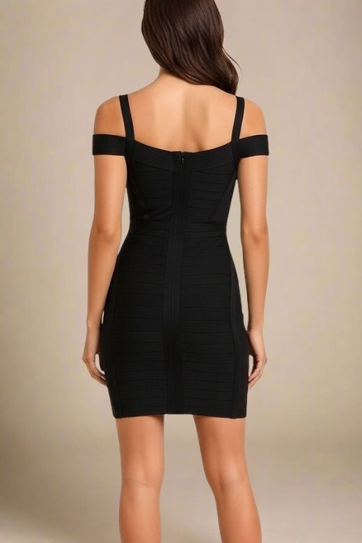 Sophia Bandage Mini Dress - Classic Black