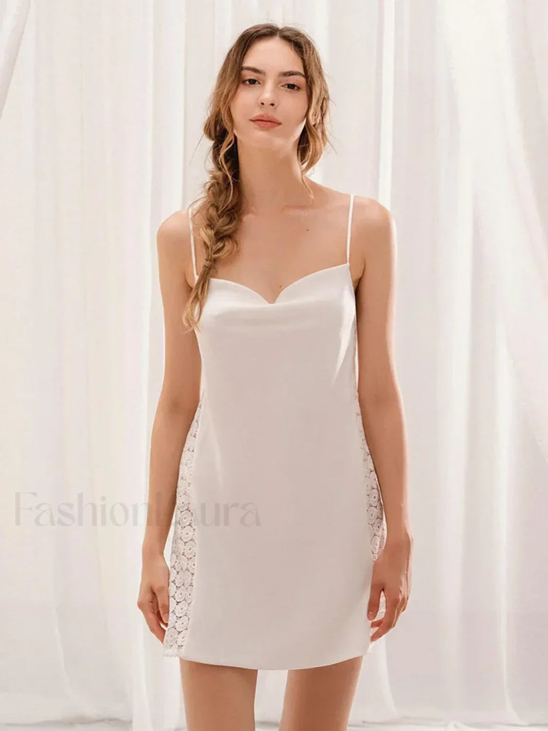 Spaghetti Strap Backless Dress Two Piece Set