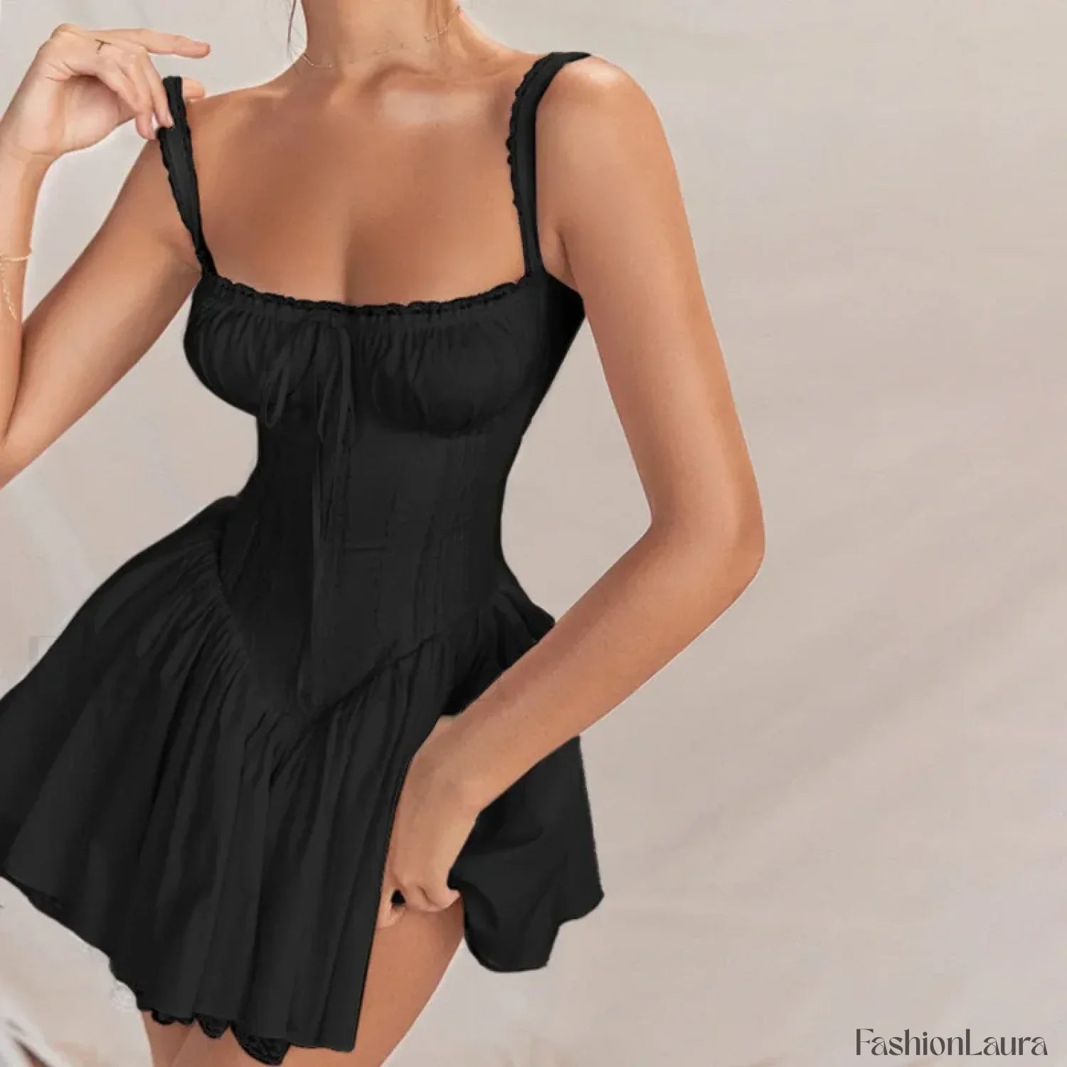 Square Neck Ballet Dress with Tailored Everyday Styling