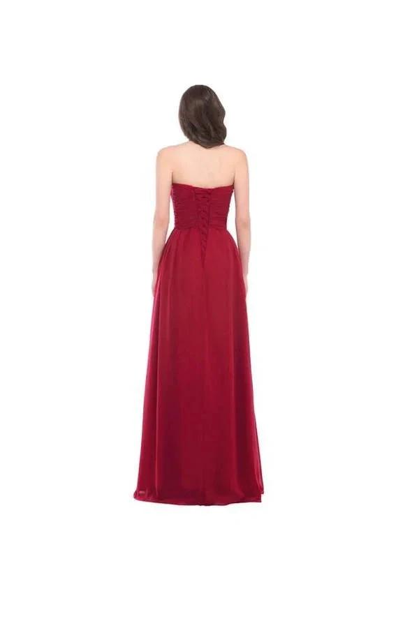 Strapless Long Evening Dress with Appliques Prom Dresses (ZD13181)