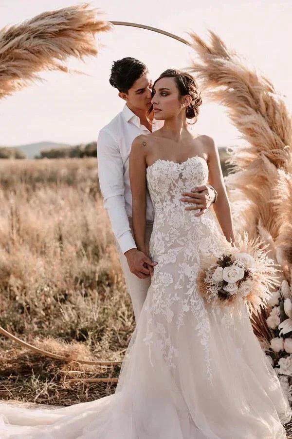 Stylish white Sweeteart Tulle Lace Wedding Dress (ZD14703)