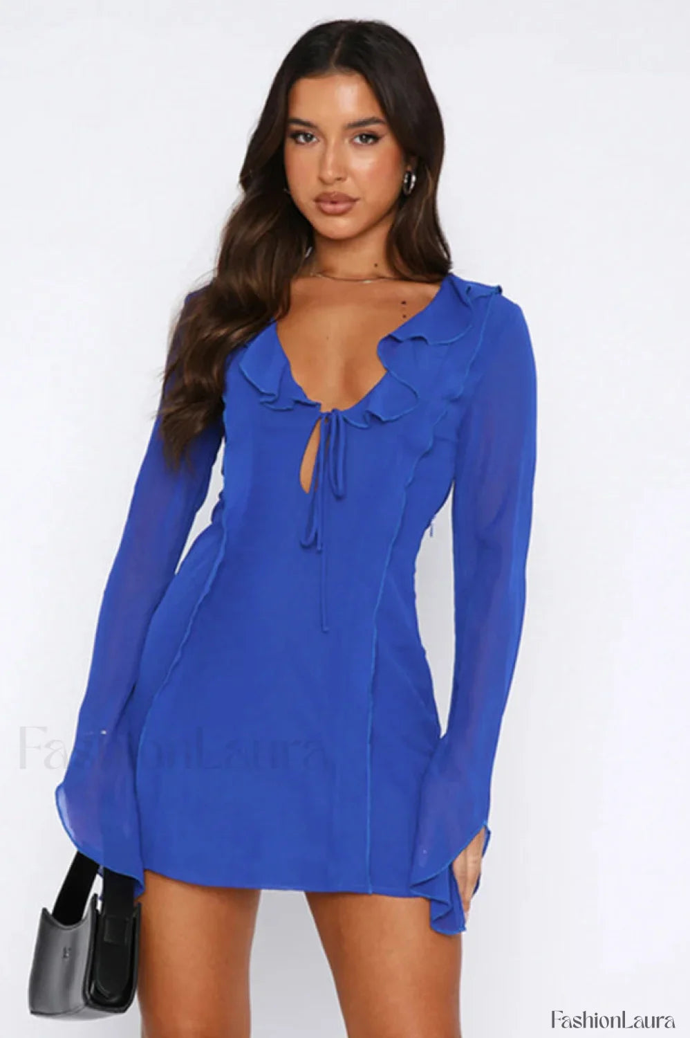 Surround Sound Stylish Mesh Mini Dress