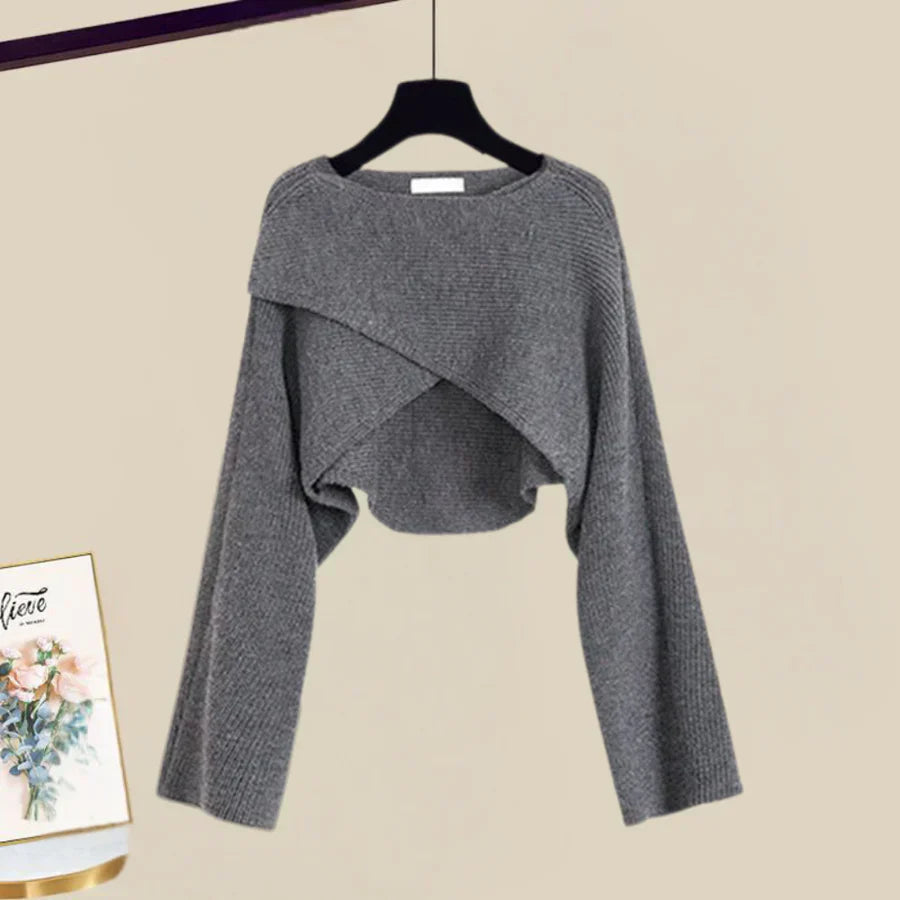 Hilda Premium Dress and Sweater Set Chic Silhouette Collection