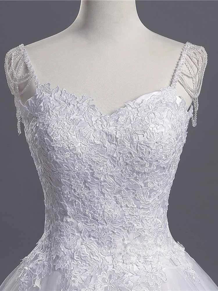 sweetheart beading appliques Wedding Dress New Arrival tulle pleated Bridal Wears (ZD13881)