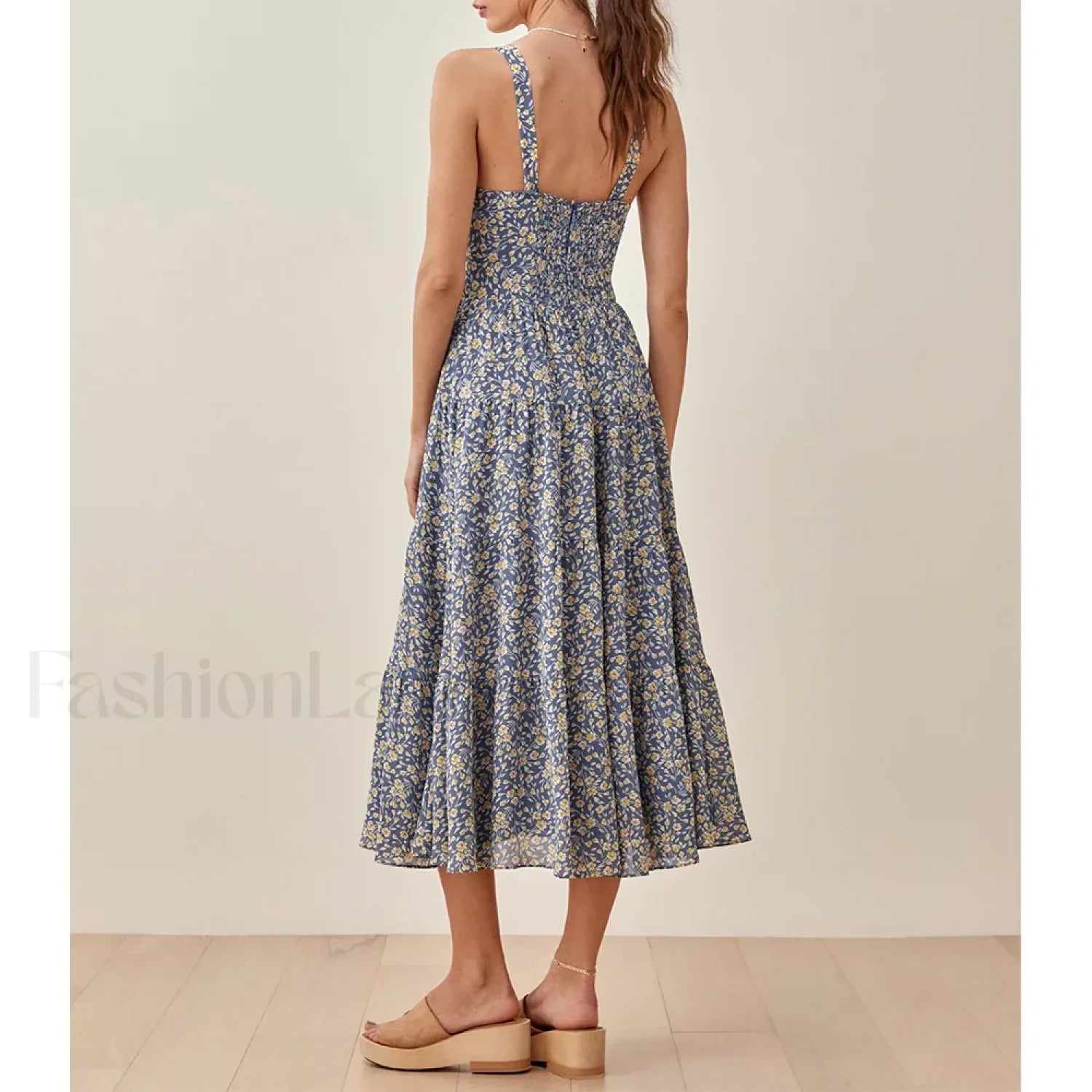 Sweetheart Neck Floral Dress