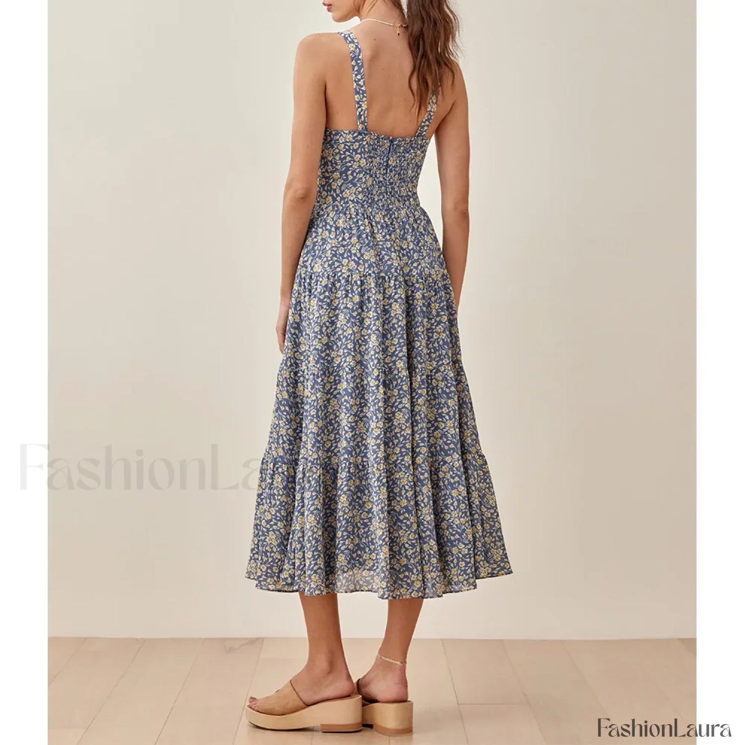 Sweetheart Neck Floral Dress