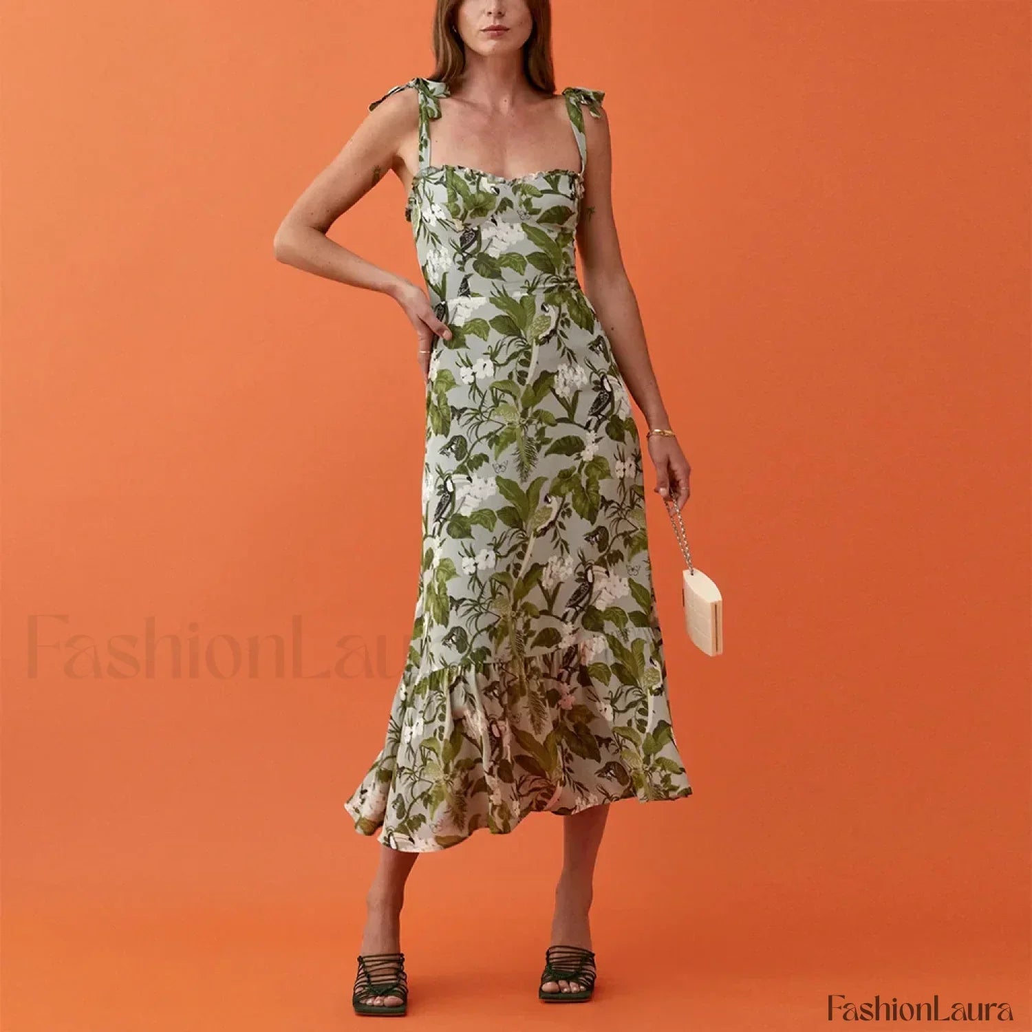 Sweetheart Tie Strap Dress with Relaxed Fit and Layered Outfit Styling
