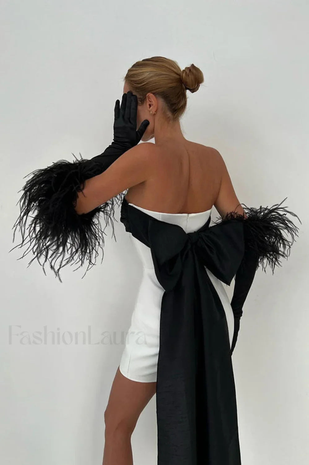 Theda Strapless Stylish High Low Dress