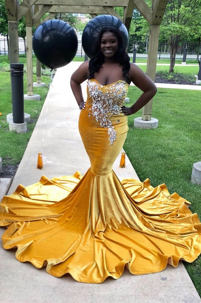 Trendy New Arrival Sweetheart Ginger Mermaid Long Plus Size Prom Dresses