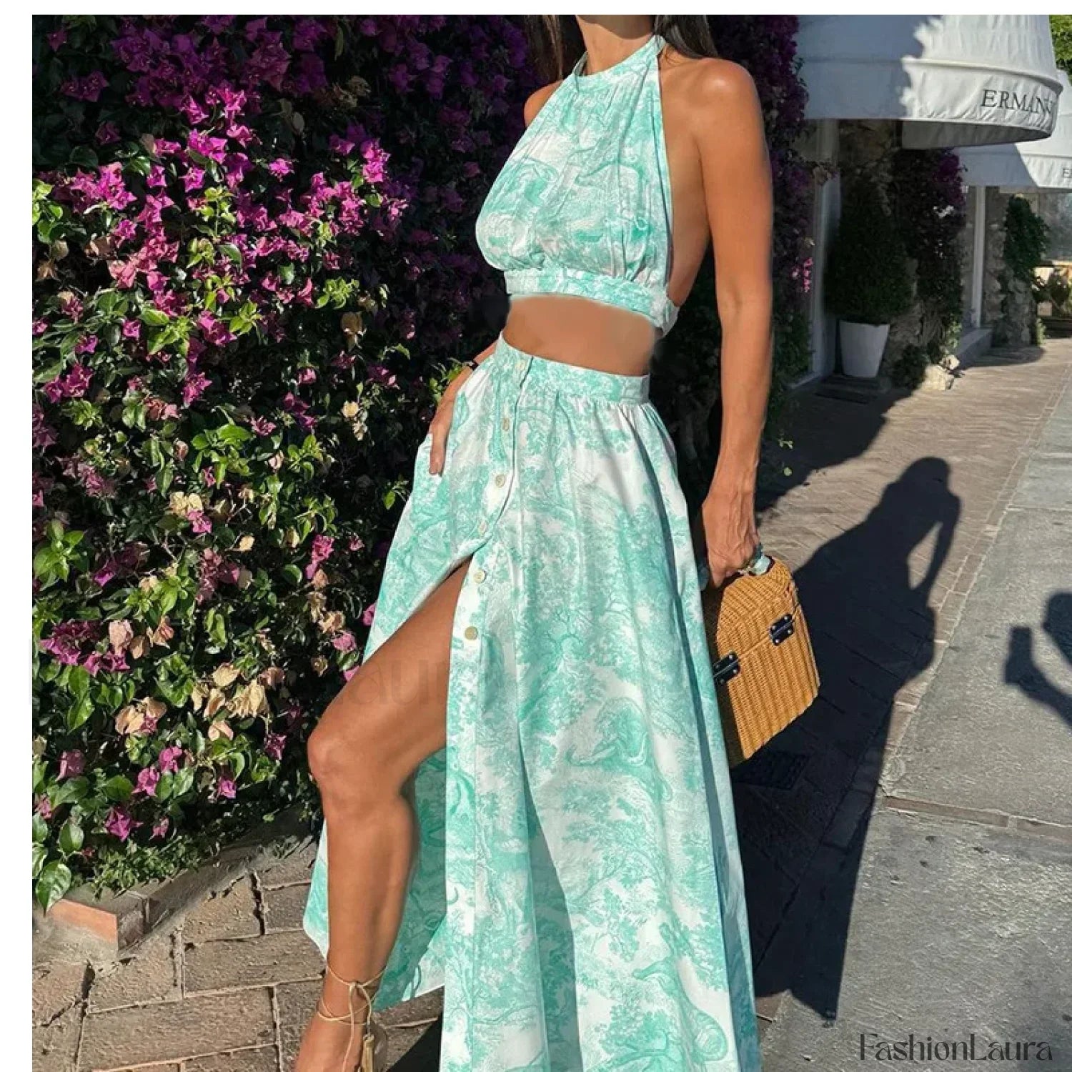 Premium Two Piece Halter Dress for Modern Fashion Wear Boutique Fashion Style