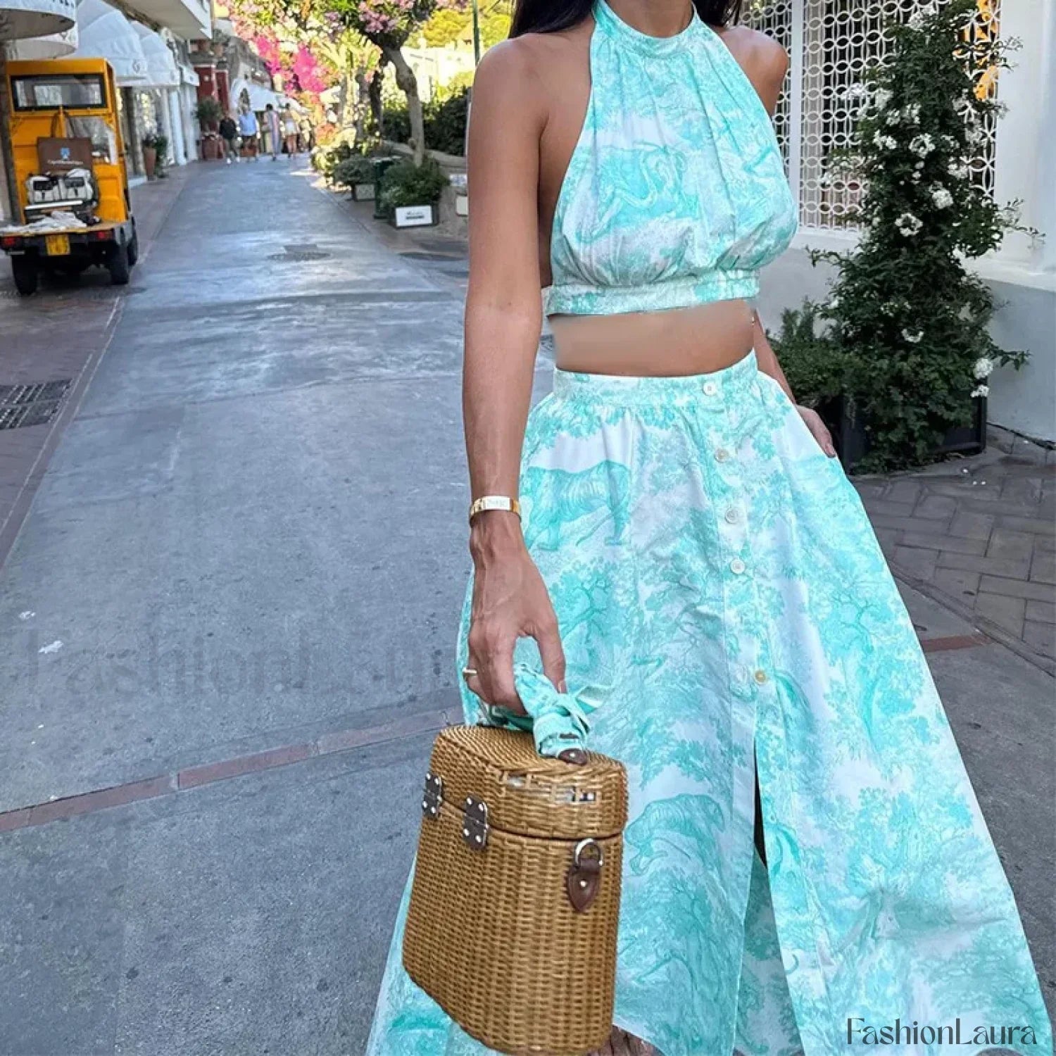 Premium Two Piece Halter Dress for Modern Fashion Wear Boutique Fashion Style