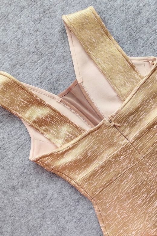 Tyler Bodycon Dress - Gold