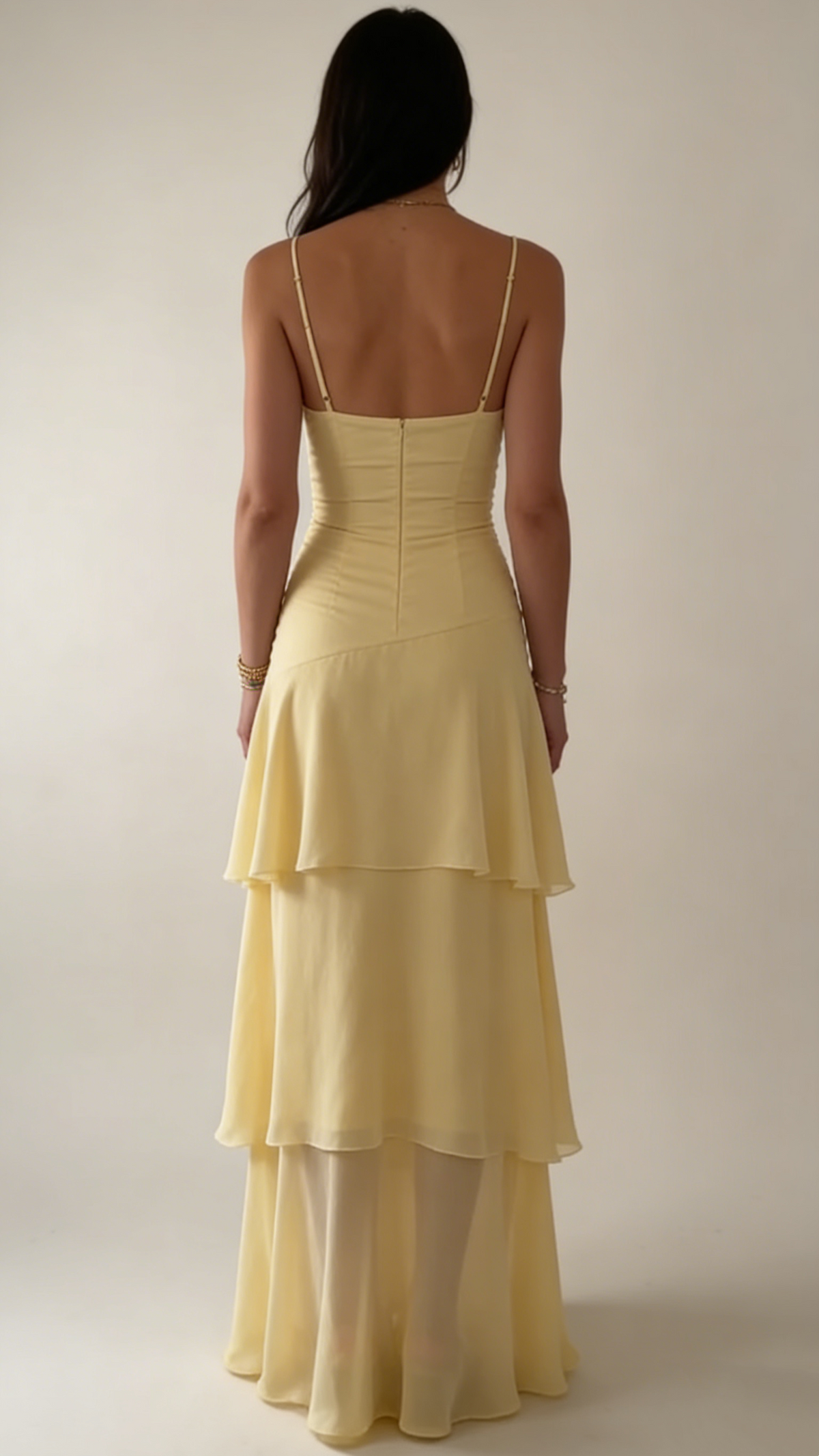 Yellow Fashion Long Prom Dress Evening Party Dresses - View 8 | VelvetHem
