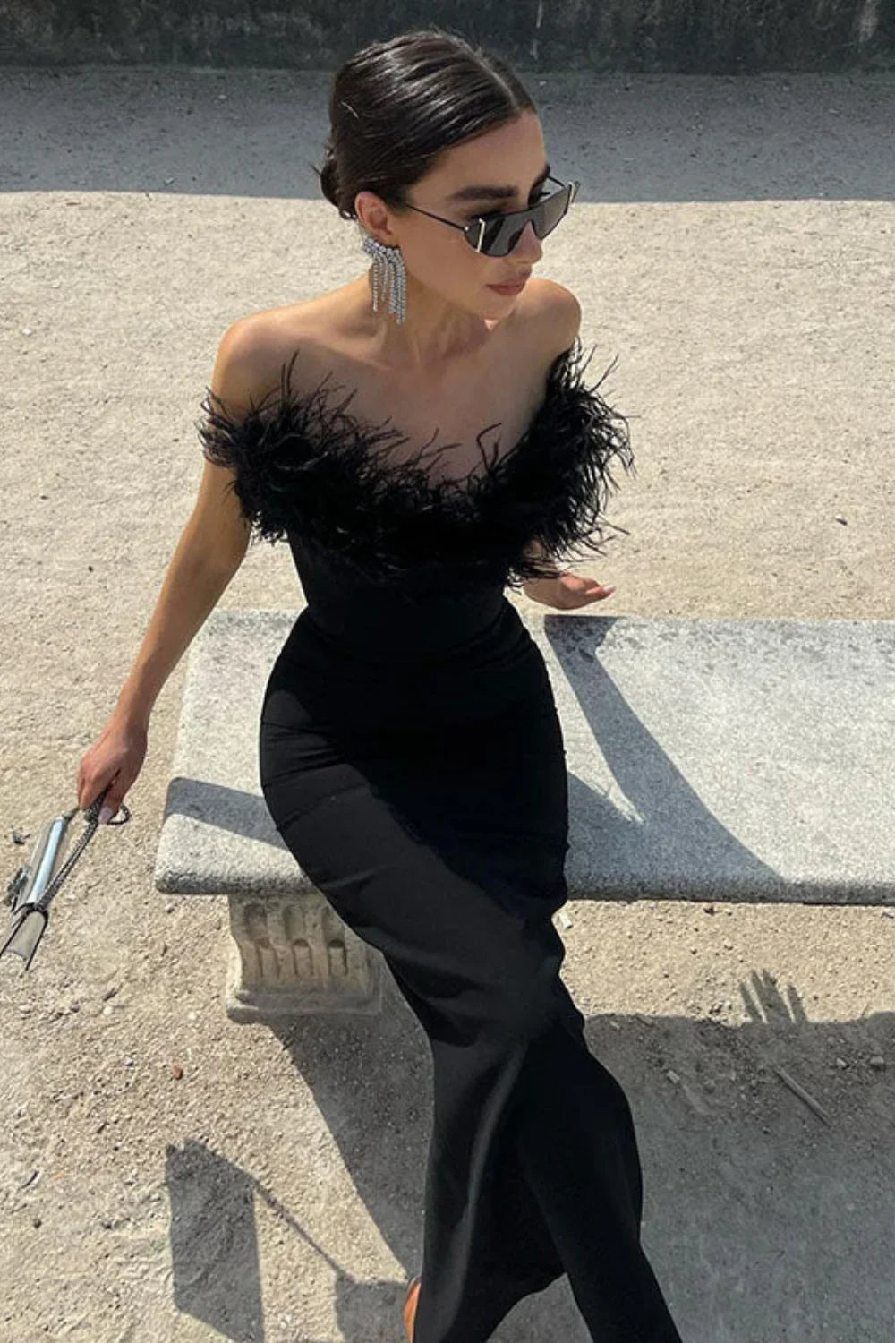 V Neck Tube Modern Dress for Comfort Fit Design Boutique Fashion Style