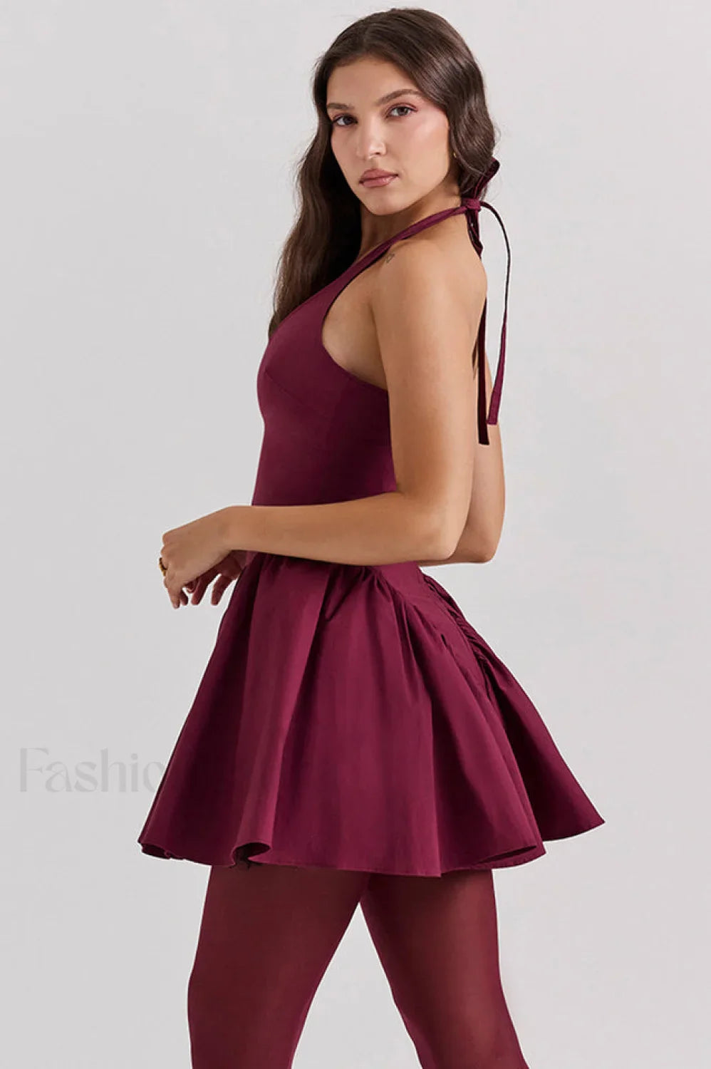 Valentia Halter Stylish Mini Dress