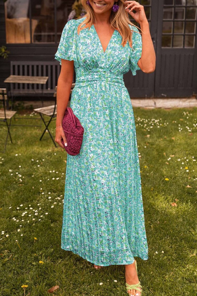 Marina Elegant Long Floral Dress for Women Date Night Outfit
