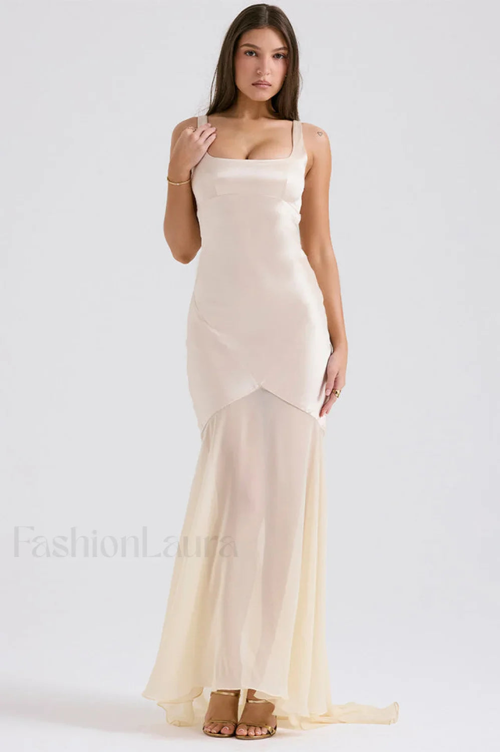 Victory Light Green Charming Chiffon Maxi Dress