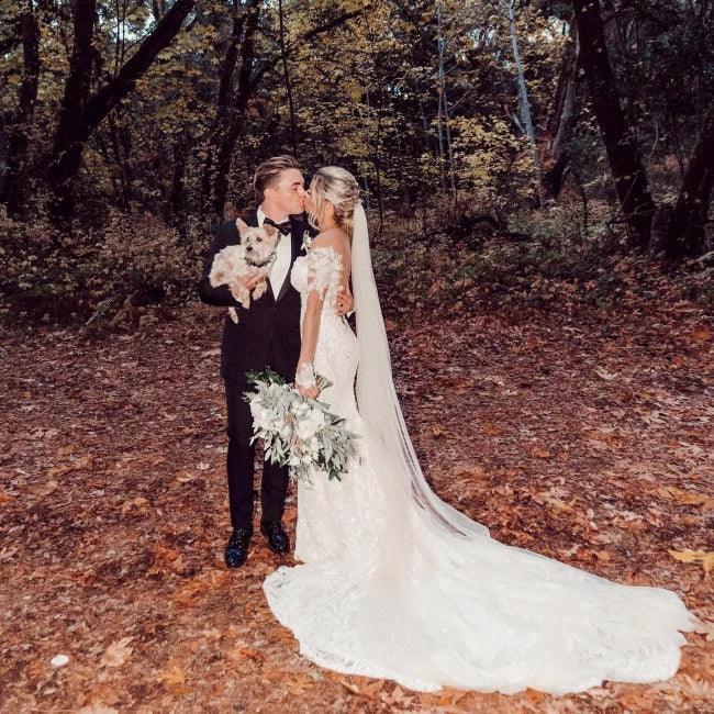 Vintage Lace Mermaid Wedding Dresses with Long Sleeves (ZD14690)