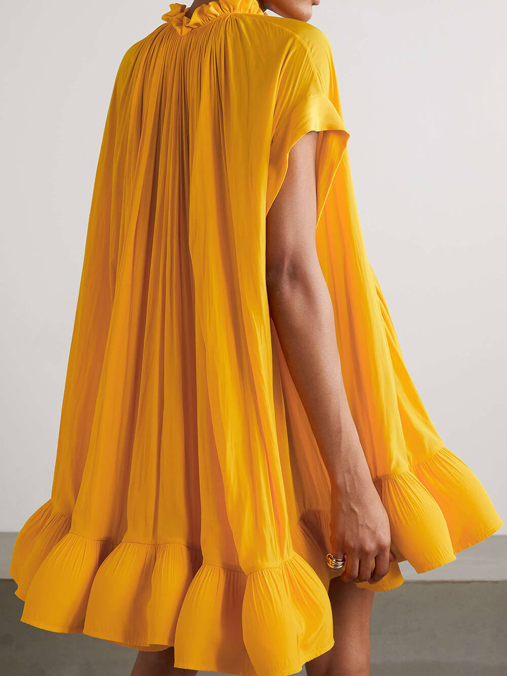 Cape - Effect Belted Mini Dress