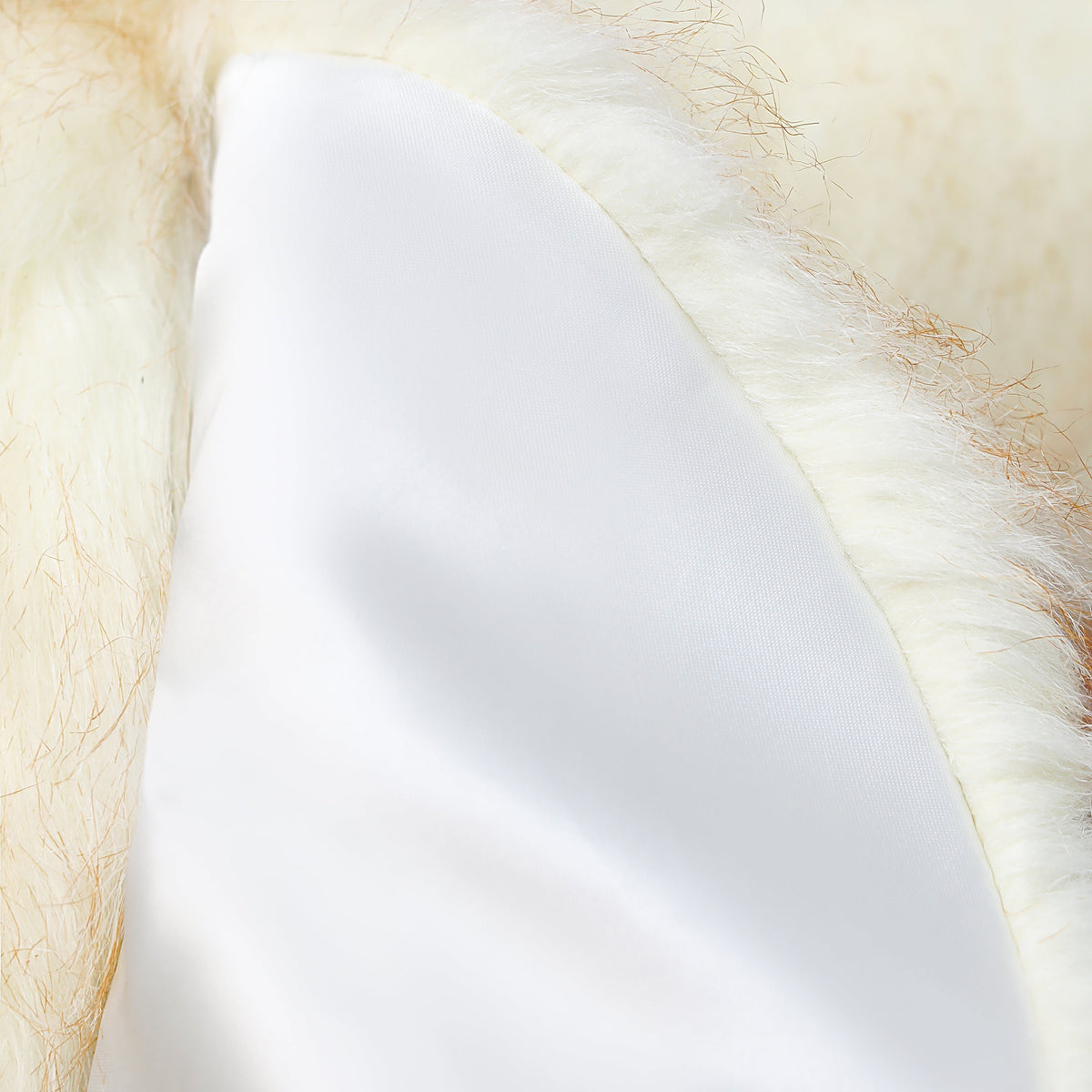 Warm Beige Ear Design Winter Wedding Shawl