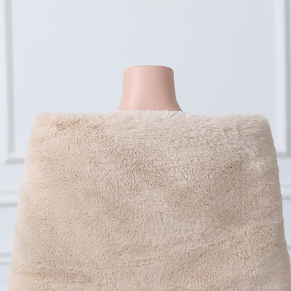 Warp knitted wool round hole mid-length imitation wool wedding shawl