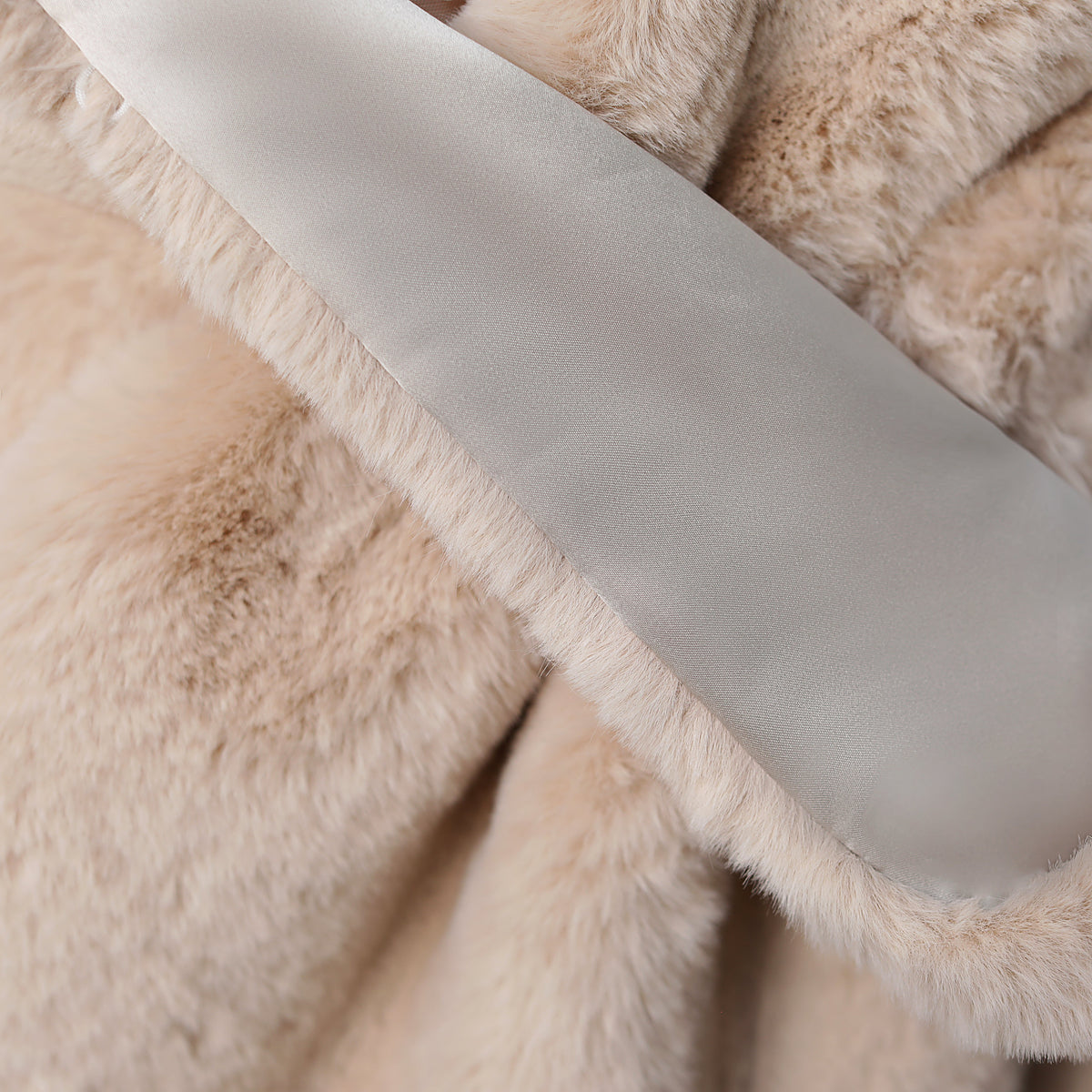 Warp knitted wool round hole mid-length imitation wool wedding shawl