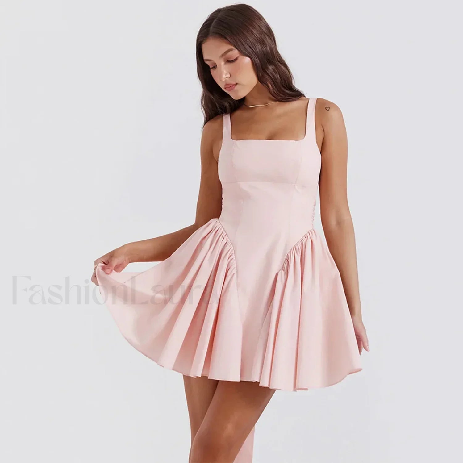White Big Bow A-Line Mini Dress