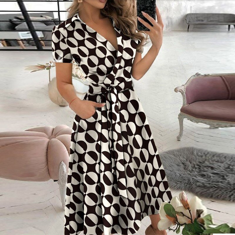 Lucía Effortless a Line Tie Dress Elevated Occasion Wear