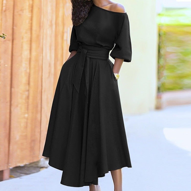 Lucía Effortless a Line Tie Dress Elevated Occasion Wear