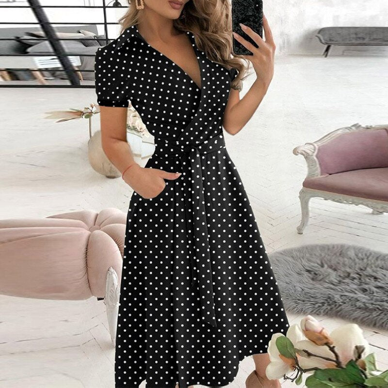 Lucía Effortless a Line Tie Dress Elevated Occasion Wear
