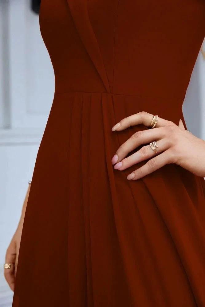 Women's thin strap off the shoulder bridesmaid mopping the floor evening dress 28093 (ZD17015)