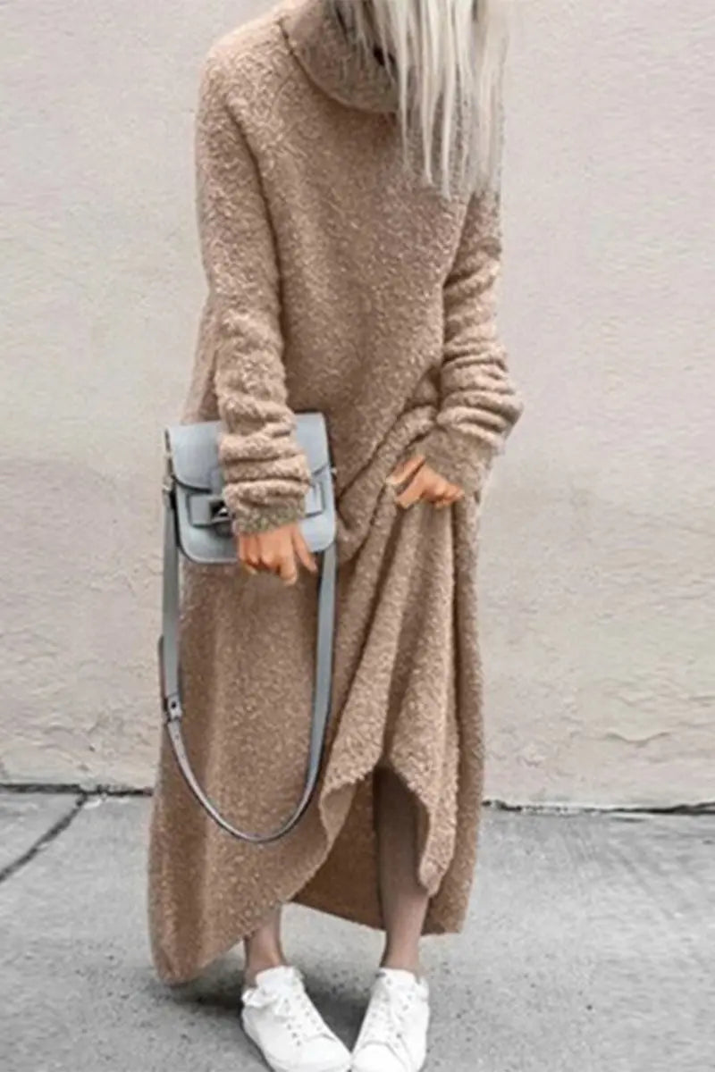 Love You Long Time Turtleneck Maxi Dress - Fashionpara
