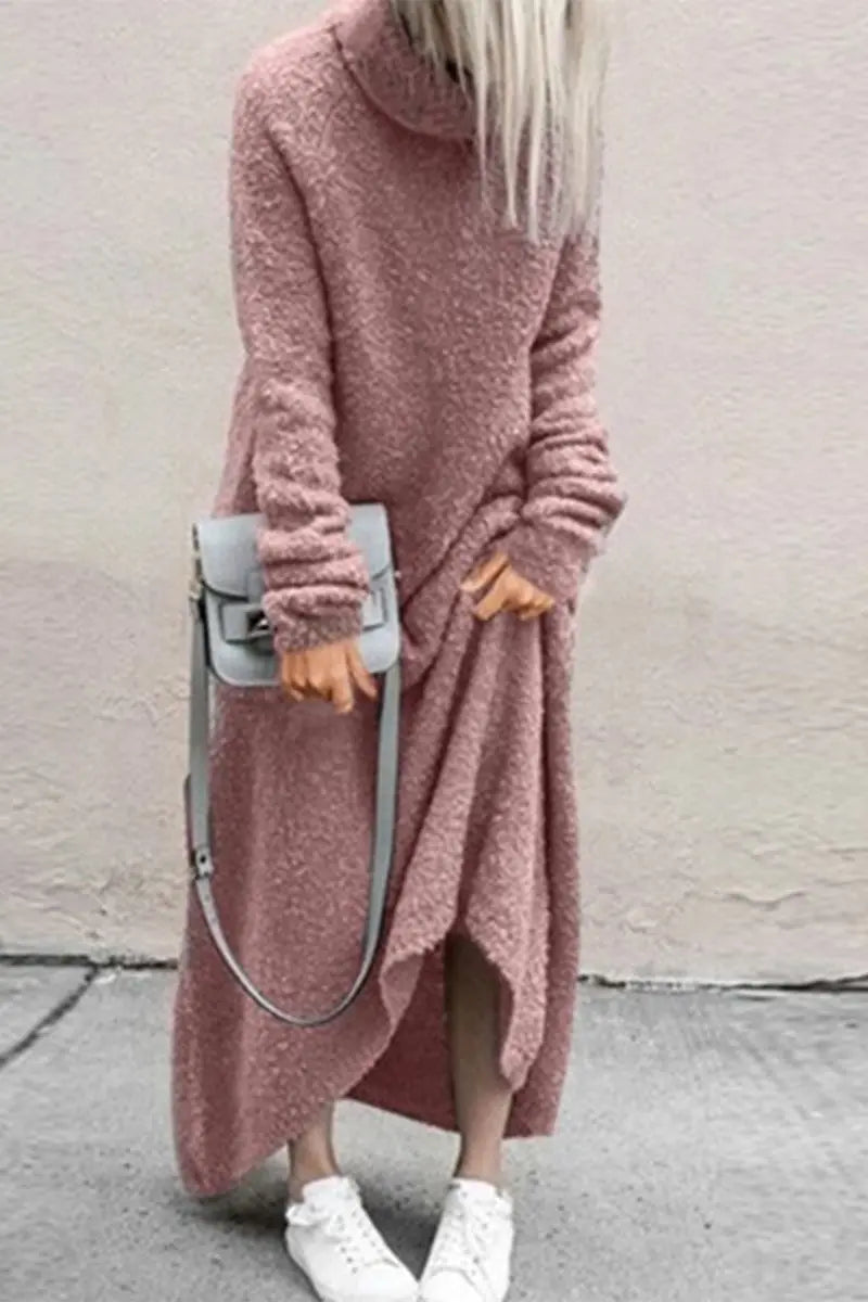 Love You Long Time Turtleneck Maxi Dress - Fashionpara