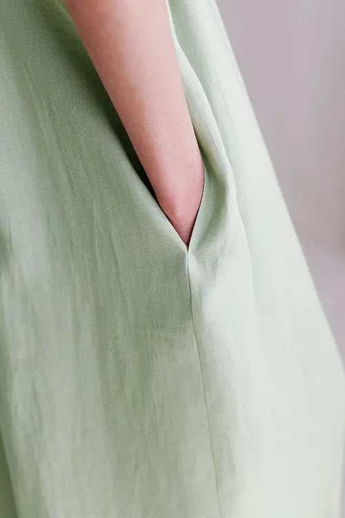 Square Neck Sleeveless Maxi Dress - Fashionpara