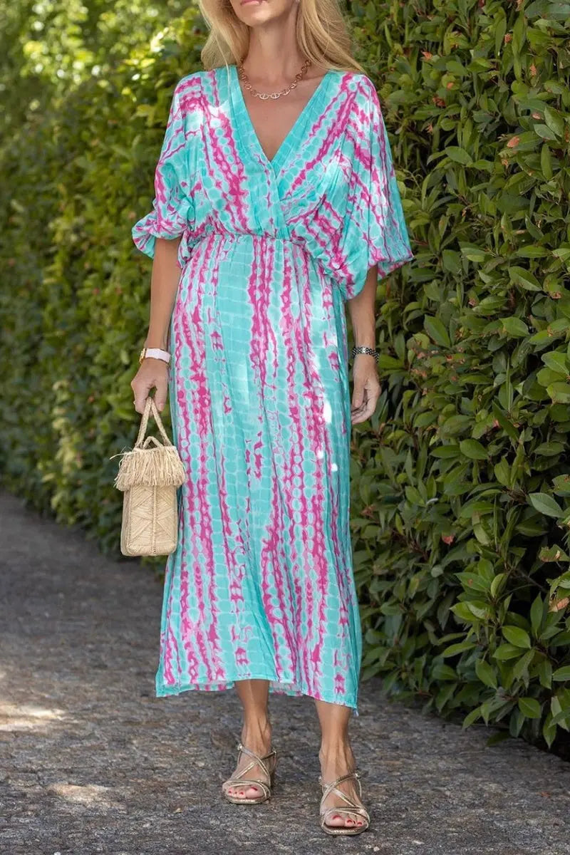 All in Time Tie Dye Maxi Dress - Fashionpara