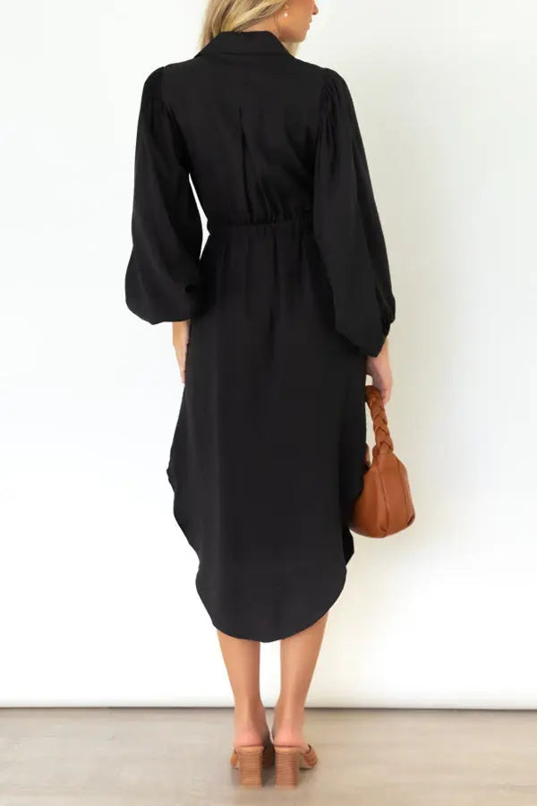 Fashion Week Button Down Shirt Dress - Fashionpara