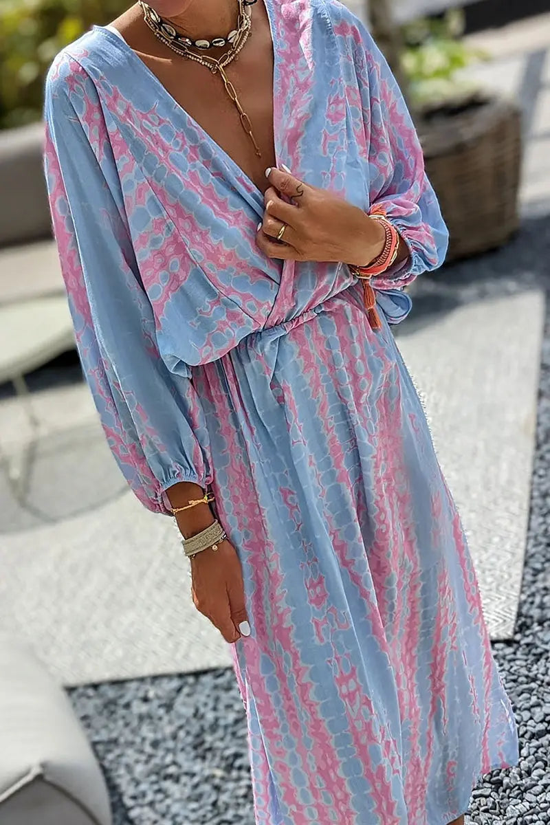 All in Time Tie Dye Maxi Dress - Fashionpara