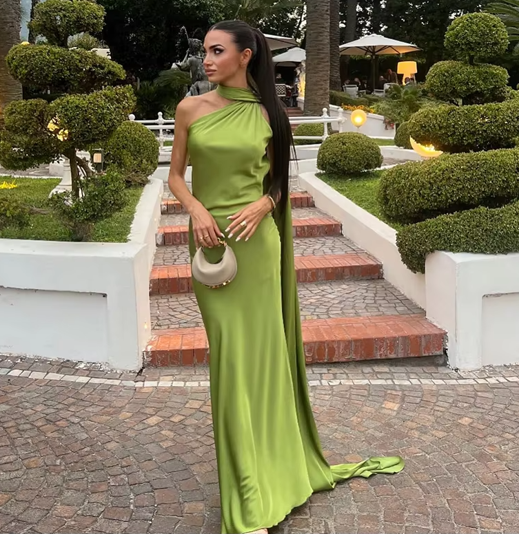 Casual Dresses Women Backless Sexy Satin Ribbon Sleeveless Elegant Lady Party Gown Long Evening Prom Dresses - FashionDia
