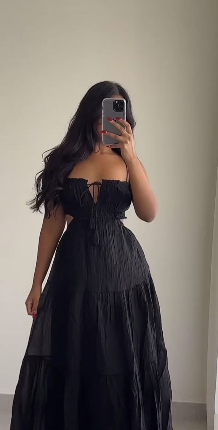 Black Long Prom Dress, Elegant Evening Party Dress - FashionDia