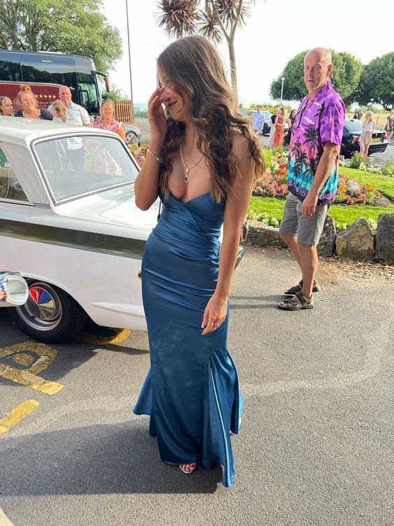 Charming Mermaid Sexy Sleeveless Prom Dress Formal Gown - FashionDia