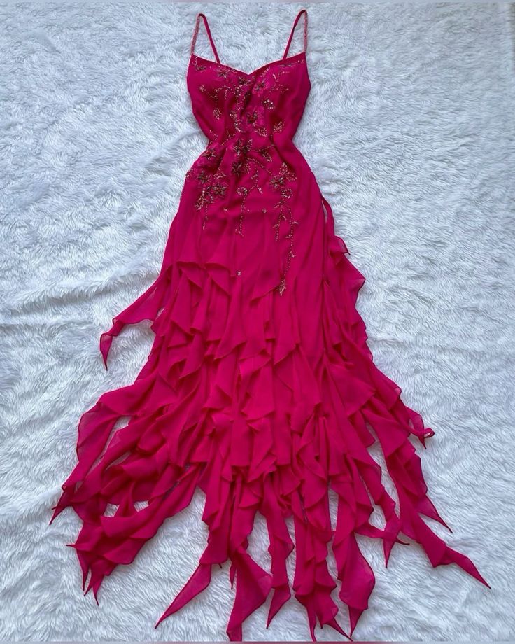 Chiffon Prom Dress Irregular Party Dress Long Formal Dress - FashionDia