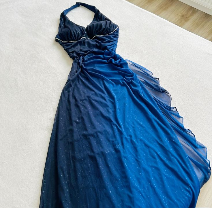 Blue Shinny Party Prom Dresses Long Formal Dress - FashionDia
